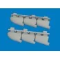 Spitfire Mk.V three-stacks exhaust rounded PRINT for Eduard, 1/72 -...
