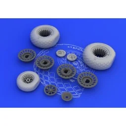 B-25H/J wheels for HK Models, 1/32 - Eduard Accessories 632014 2