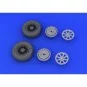 F4U-1 wheels for Tamiya, 1/32 - Eduard Accessories 632019