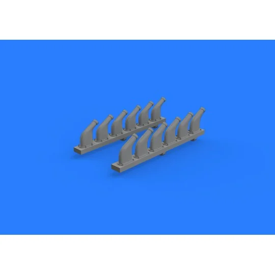 P-51D exhaust stacks for Revell, 1/32 - Eduard Accessories 632118