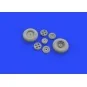 Spitfire Mk.IX wheels 4spoke w/smooth tire for Tamiya, 1/32 - Eduar...
