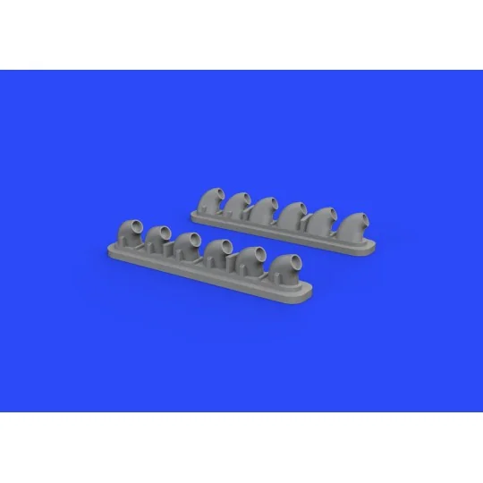 P-40E exhaust stacks for Hasegawa, 1/32 - Eduard Accessories 632135