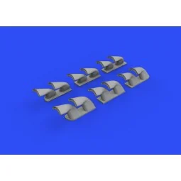 P-40 exhaust stacks fishtail f.Hasegawa, 1/32 - Eduard Accessories ... 2