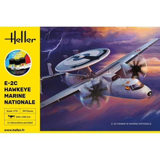 STARTER KIT E-2C Hawkeye Marine Nationale, 1/72 - Heller 58302