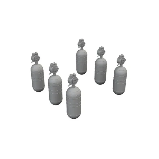 WWII USAAF oxygen cylinder A-6 PRINT, 1/32 - Eduard Accessories 632200