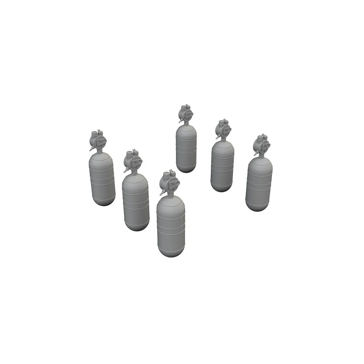 WWII USAAF oxygen cylinder A-6 PRINT, 1/32 - Eduard Accessories 632200