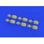 WWII USAAF oxygen cylinder A-4 PRINT, 1/32 - Eduard Accessories 632199