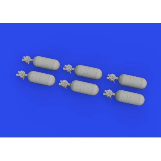 WWII USAAF oxygen cylinder A-6 PRINT, 1/32 - Eduard Accessories 632200