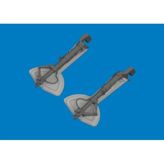 Bf 109G undercarriage legs PRINT for Revell, 1/32 - Eduard Accessor...