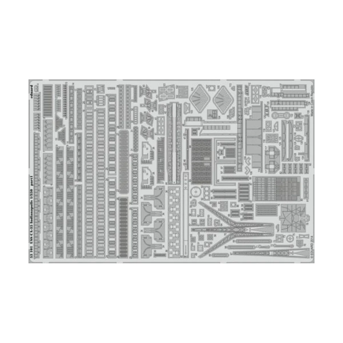 USS CA-35 Indianapolis for Academy, 1/350 - Eduard Accessories 53101