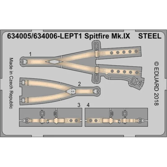Spitfira Mk.IX late LööK for Tamiya, 1/32 - Eduard Accessories 634006