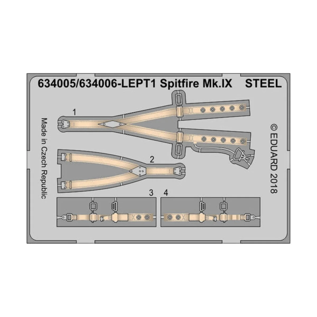 Spitfira Mk.IX late LööK for Tamiya, 1/32 - Eduard Accessories 634006