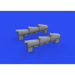 Hurricane Mk.I exhaust stacks for ARMA HOBBY - Eduard Accessories 6...