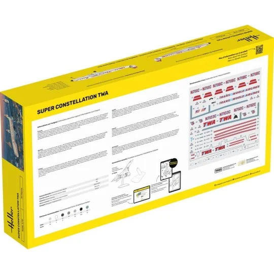 STARTER KIT Super Constellation TWA, 1/72 - Heller 58391 STARTER KIT Super Constellation TWA, 1/72 - Heller 58391