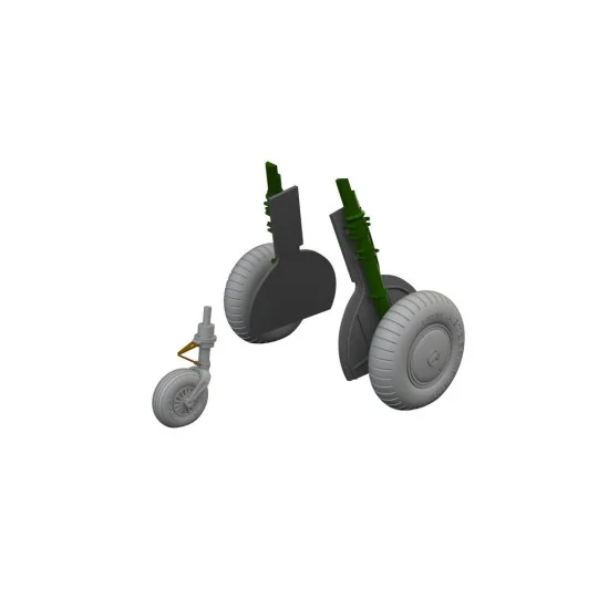 Bf 108 regular wheels LööKplus, 1/48 - Eduard Accessories 644276
