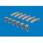 Spitfire Mk.VIII exhaust fishtail PRINT AIRFIX, 1/24 - Eduard Acces...