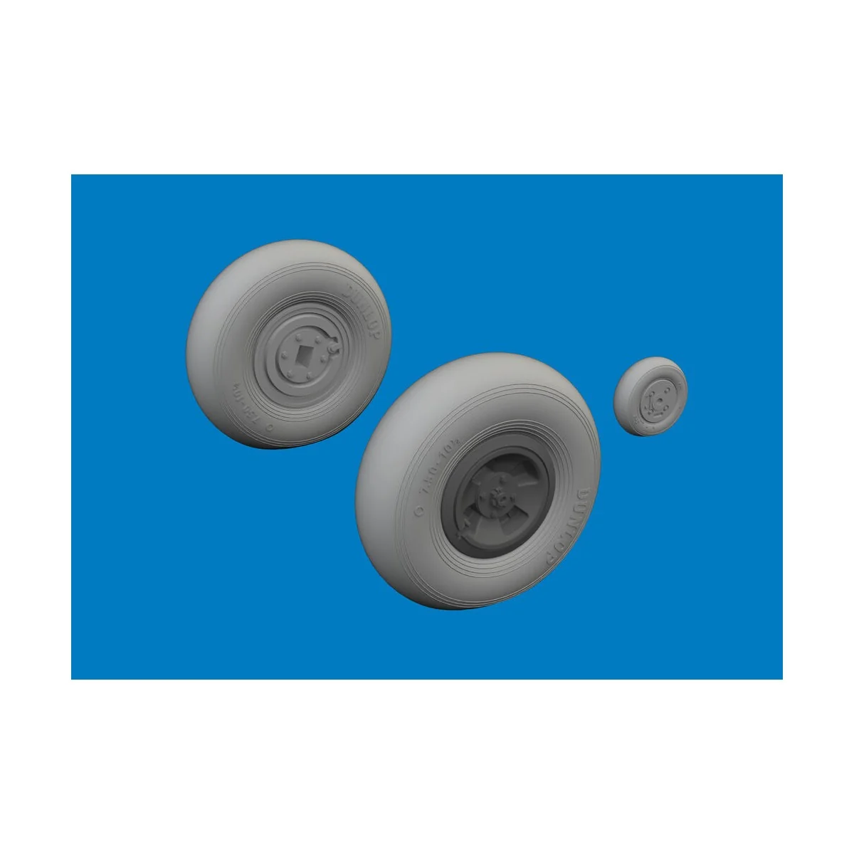 Spitfire Mk.VIII wheels 4spoke AIRFIX, 1/24 - Eduard Accessories 62...