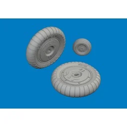 Bf 109G-5/6 wheels for Airfix, 1/24 - Eduard Accessories 624008