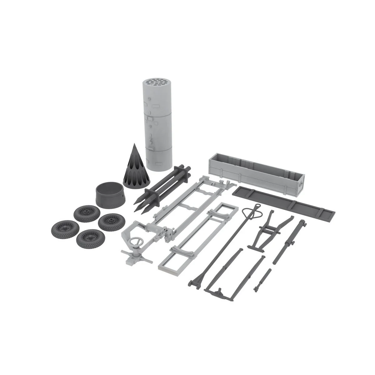 Rocket launcher B-8M1 and loading cart, 1/48 - Eduard Accessories 6...