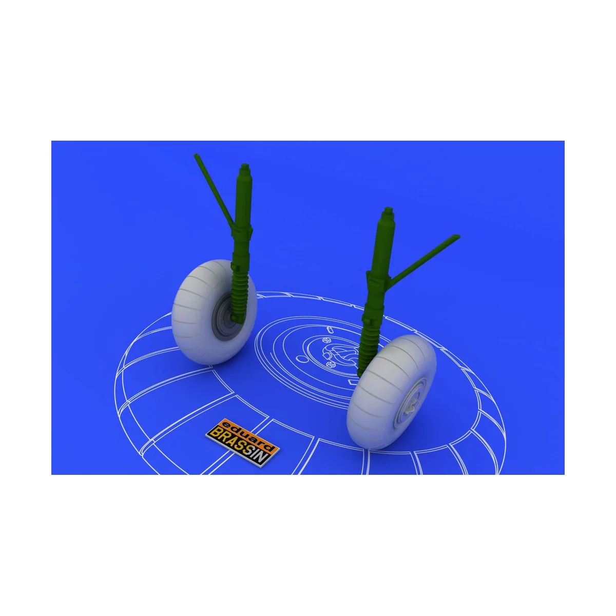 Bf 110 C/D main undercarriage wheels, 1/48 - Eduard Accessories 648052