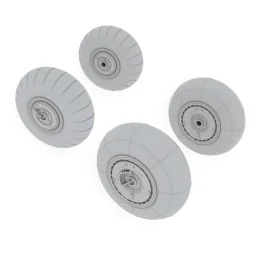 Bf 110 C/D main undercarriage wheels, 1/48 - Eduard Accessories 648052 2