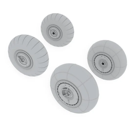 Bf 110 C/D main undercarriage wheels, 1/48 - Eduard Accessories 648052