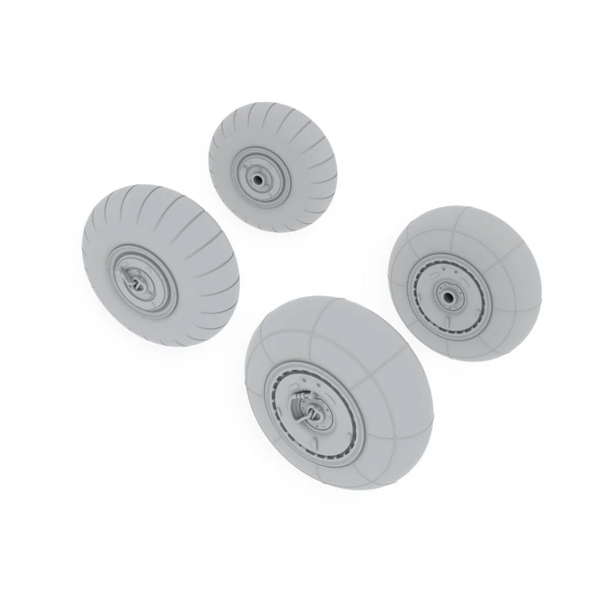 Bf 110 C/D main undercarriage wheels, 1/48 - Eduard Accessories 648052