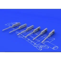 Browning M-2 guns (6 pcs.), 1/48 - Eduard Accessories 648075