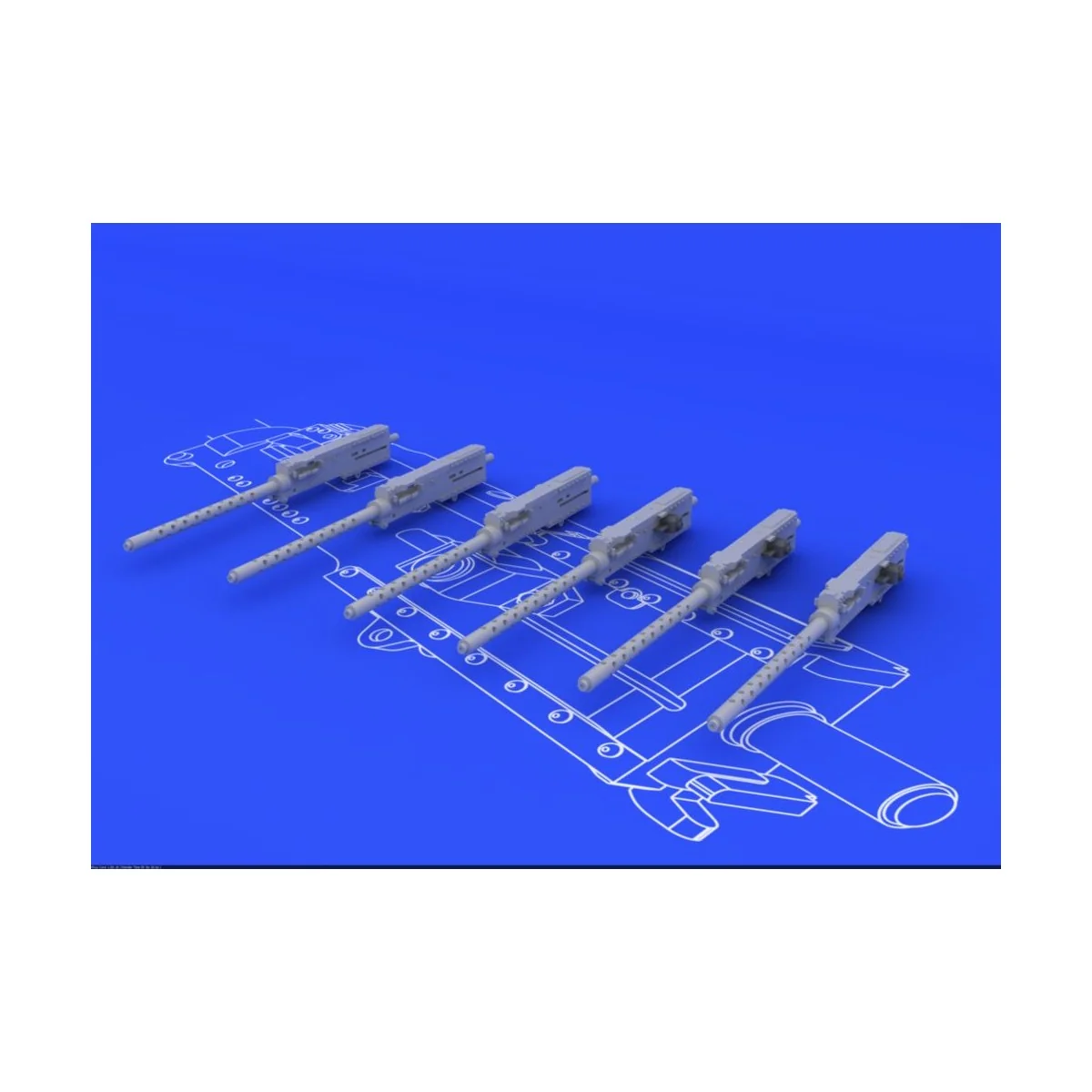 Browning M-2 guns (6 pcs.), 1/48 - Eduard Accessories 648075