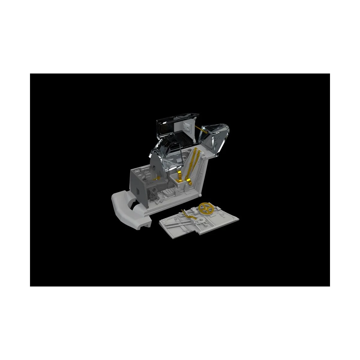 Bf 109F cockpit w/ early seat PRINT 1/72 EDUARD, 1/72 - Eduard Acce...