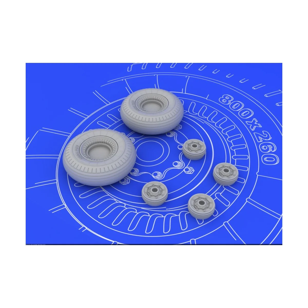 II-2 Shturmovik wheels for Tamiya, 1/48 - Eduard Accessories 648072