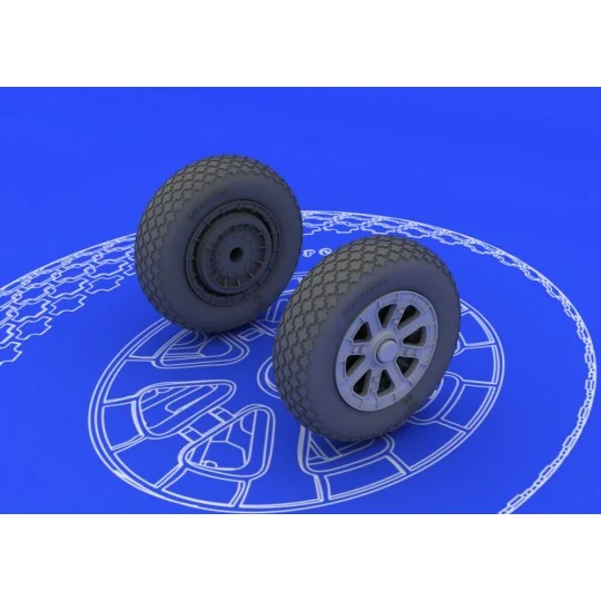 F6F wheels for Eduard, 1/48 - Eduard Accessories 648102