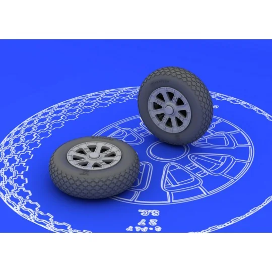 F6F wheels for Eduard, 1/48 - Eduard Accessories 648102