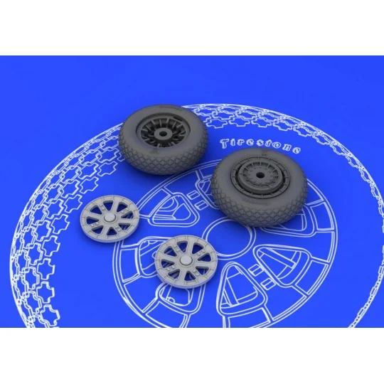 F6F wheels for Eduard, 1/48 - Eduard Accessories 648102