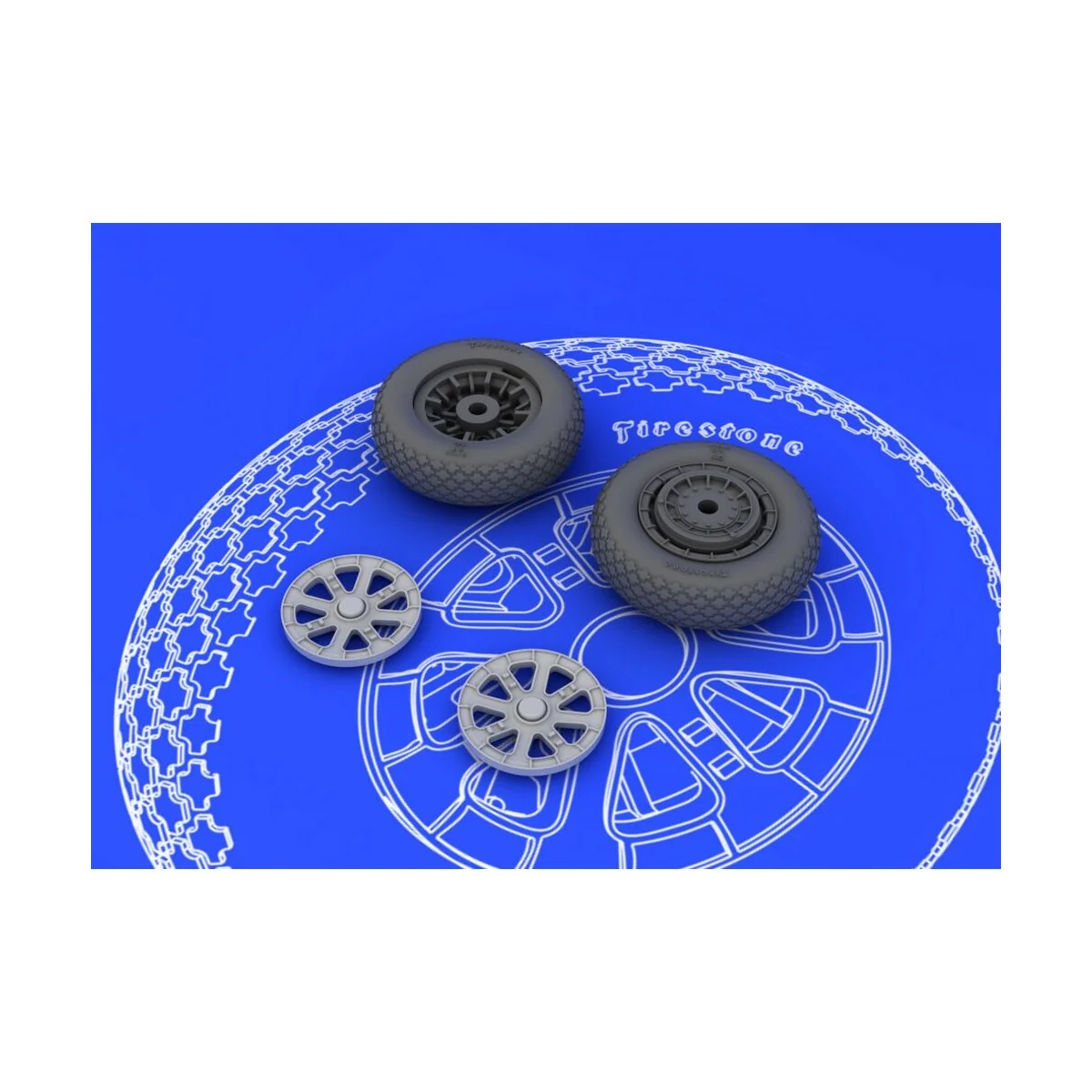 F6F wheels for Eduard, 1/48 - Eduard Accessories 648102