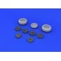 Me 262 wheels for Tamiya, 1/48 - Eduard Accessories 648106
