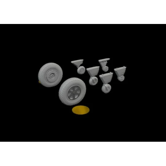 Spitfire wheels - 4 spoke for Eduard, 1/48 - Eduard Accessories 648115