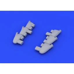 Hurricane Mk.I exhaust stacks f.Airfix, 1/48 - Eduard Accessories 6... 2