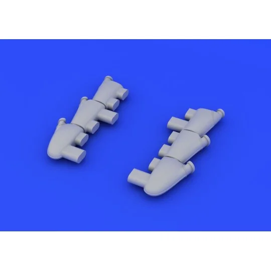 Hurricane Mk.I exhaust stacks f.Airfix, 1/48 - Eduard Accessories 6...
