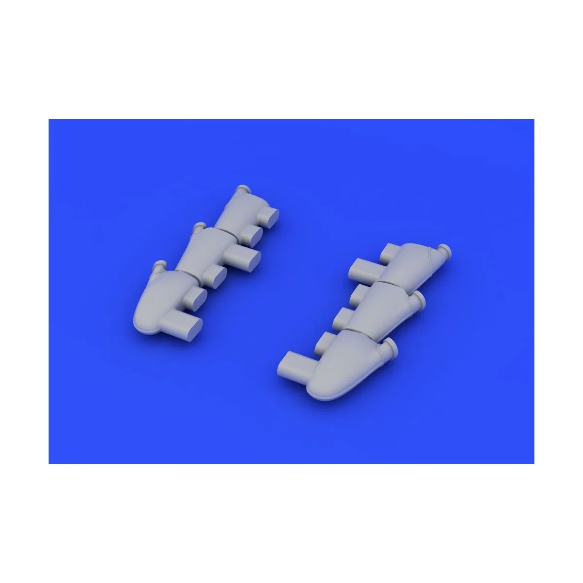 Hurricane Mk.I exhaust stacks f.Airfix, 1/48 - Eduard Accessories 6...