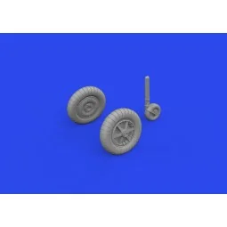 Bf 109G-2/G-4 wheels for plain wings PRINT 1/72 EDUARD, 1/72 - Edua...