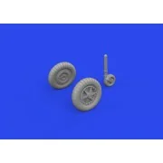 Bf 109G-2/G-4 wheels for plain wings PRINT 1/72 EDUARD - Eduard Acc...