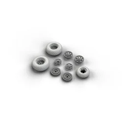 P-38 wheels for Academy, 1/48 - Eduard Accessories 648258 2