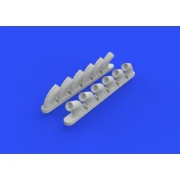 P-40B exhaust stacks for Airfix, 1/48 - Eduard Accessories 648271