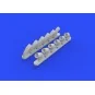P-40B exhaust stacks for Airfix, 1/48 - Eduard Accessories 648271