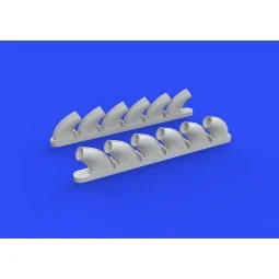 P-40B exhaust stacks for Airfix, 1/48 - Eduard Accessories 648271 2