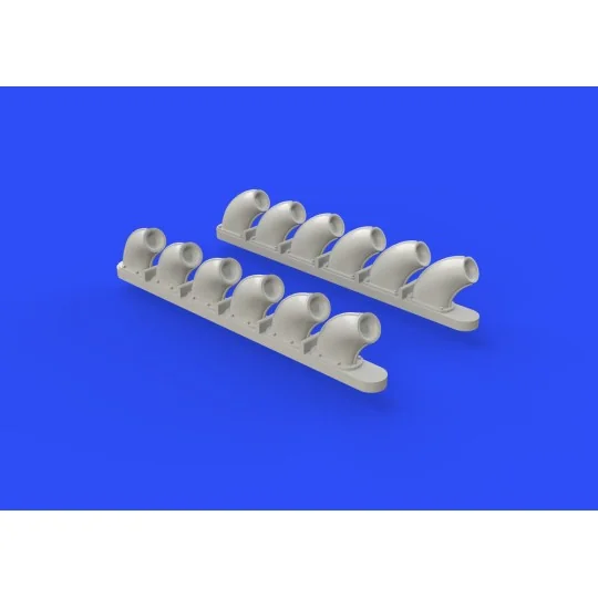 P-40B exhaust stacks for Airfix, 1/48 - Eduard Accessories 648271