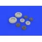 F-14A wheels for Tamiya, 1/48 - Eduard Accessories 648290