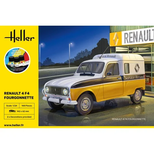 STARTER KIT Renault 4 F4 Fourgonette, 1/24 - Heller 58700