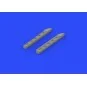 Ki-61-Id exhaust stacks for Tamiya, 1/48 - Eduard Accessories 648316